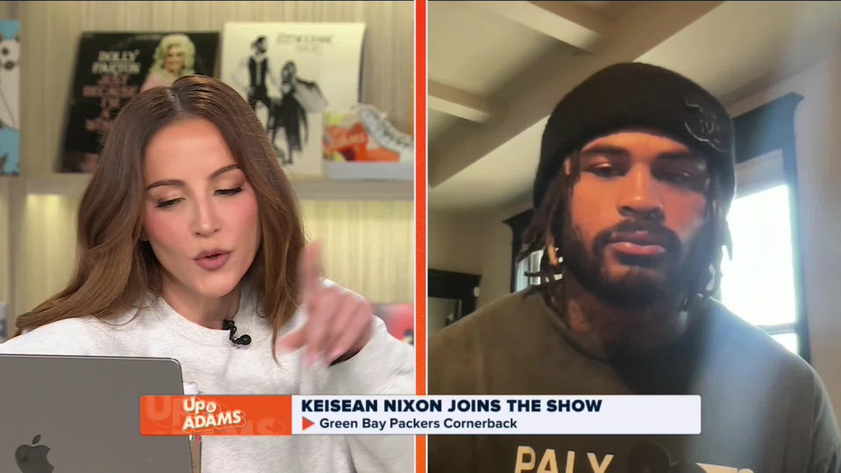 .K9 🤝 Josh Jacobs #Packers CB Kiesean Nixon calls RB Josh Jacobs his "brother" and talks how they're always hyping the other up. 🥹 Kay Adams Green Bay Packers | #GoPackGo