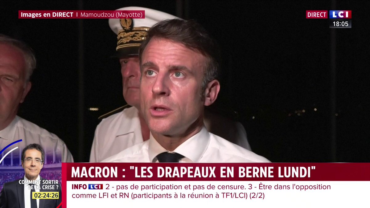 🔴 #Mayotte : "Oui, c'est une journée que je n'oublierai pas." déclare Emmanuel Macron