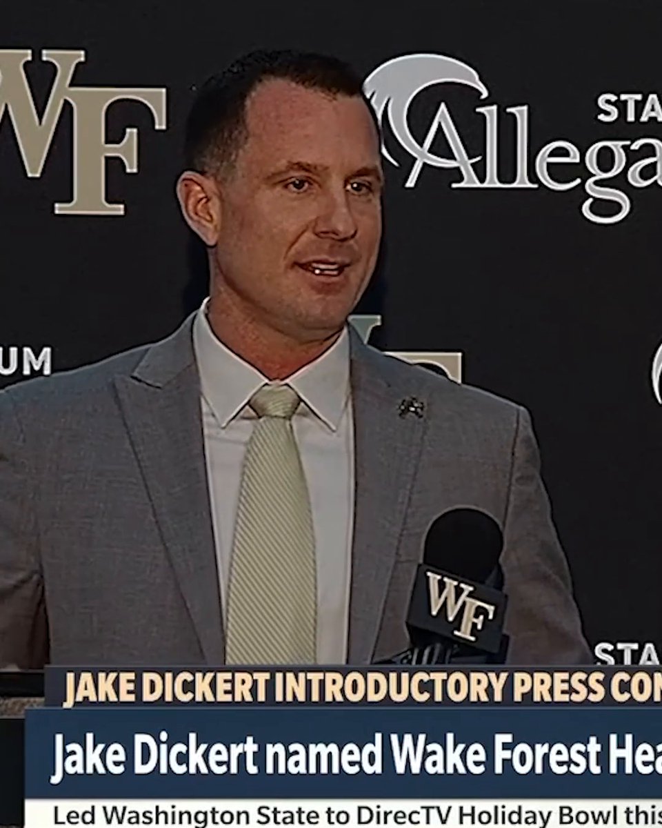 “I told our guys be ready. This time next year we’re not going to be on Zooms, we’re going to be preparing for a bowl game.” Jake Dickert on his message to the team 🎩 Wake Forest Football