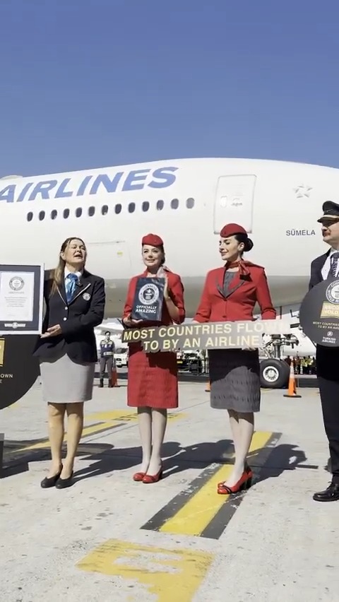 Most countries flown to by an airline ✈️ Congratulations Turkish Airlines 🇹🇷 #ad