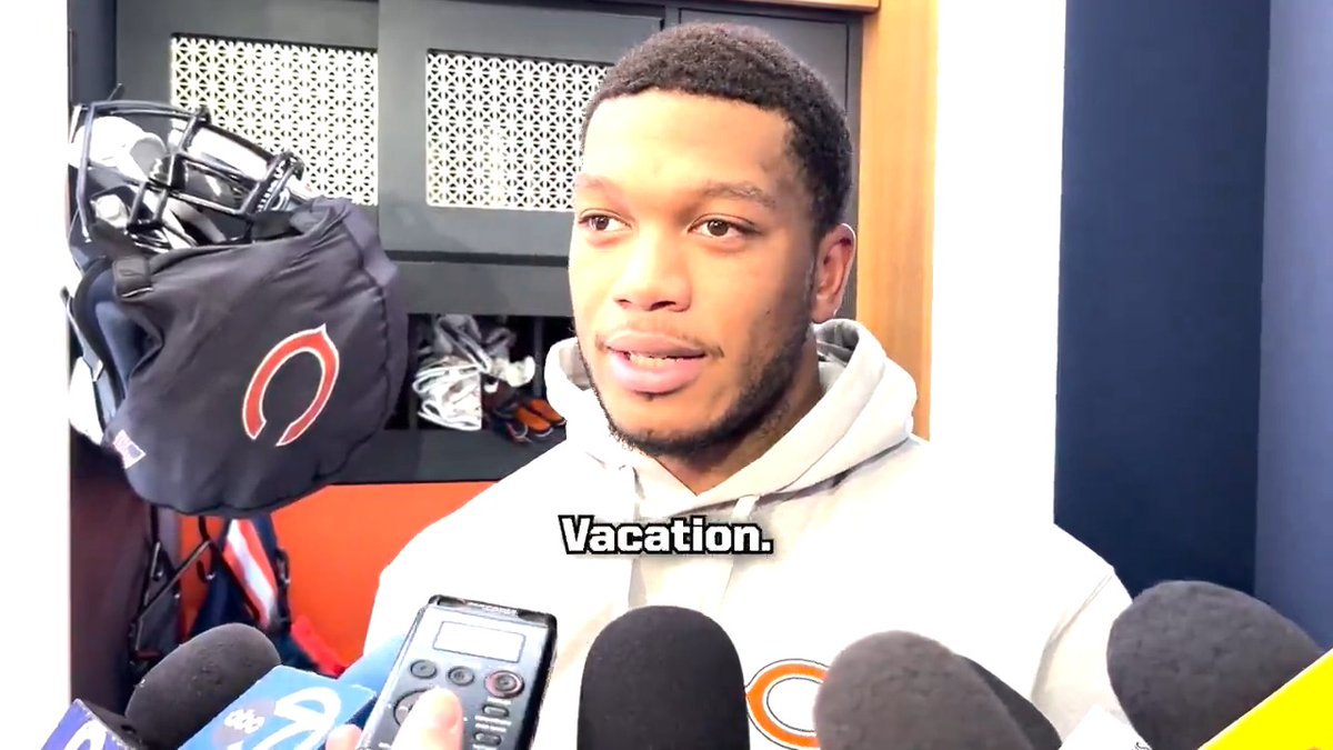 DJ Moore is already thinking about vacation. 😅
