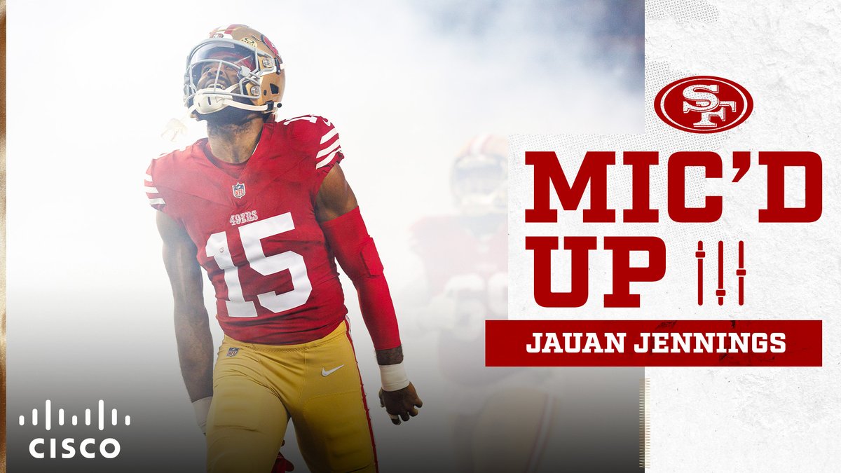Weatherman turned hype man. JJ does it all. Mic'd Up powered by Cisco #ProBowlVote Jauan Jennings