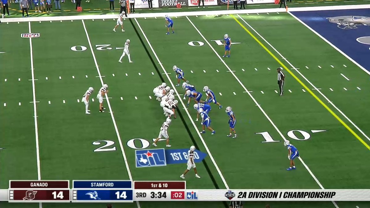 WHAT A DOT FROM BRYCE ULLMAN! 🤧 Ganado responds quickly as the Indians retake the lead at #UILState. #TXHSFB #Dctf Ganado Athletics