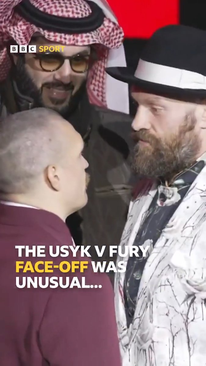 Fury and Usyk stared each other down for over 11 MINUTES! 👀 👀 #BBCBoxing