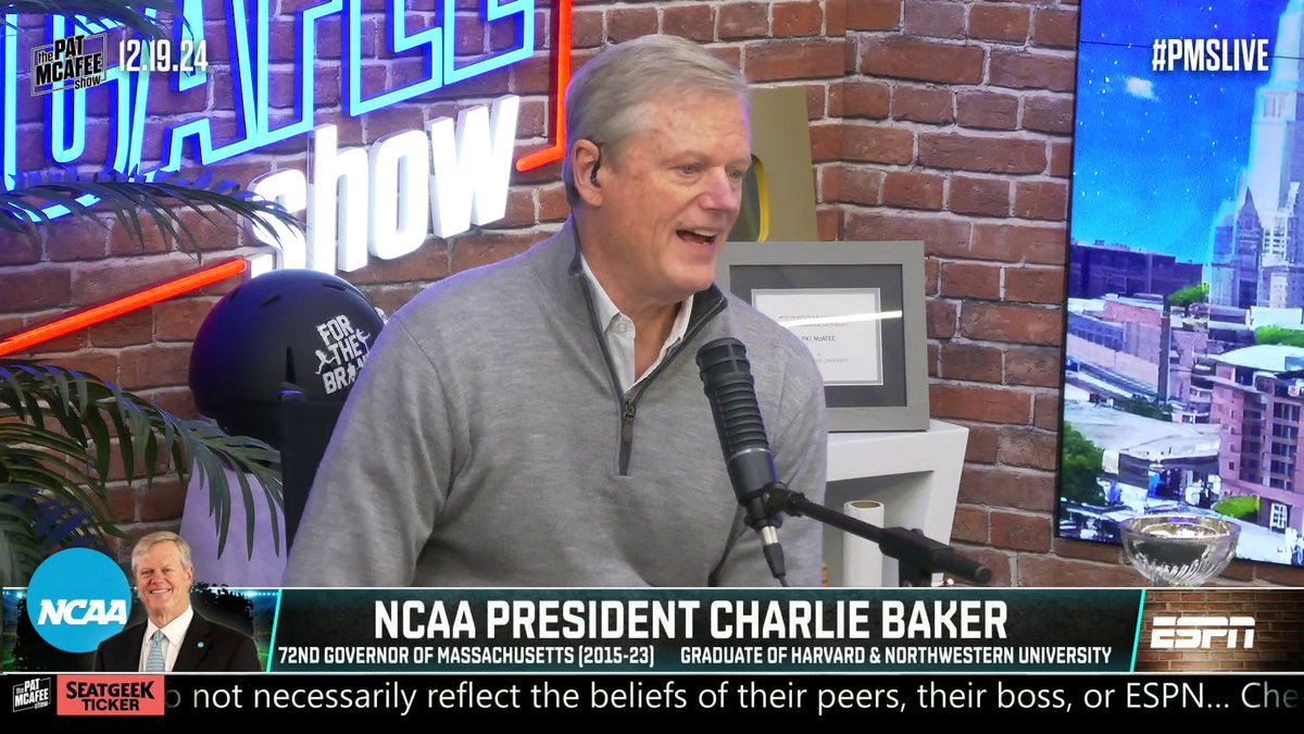 NCAA President Charlie Baker talked with Pat McAfee on the possibility of students having NIL deals with their schools through "institutional NIL." 👀
