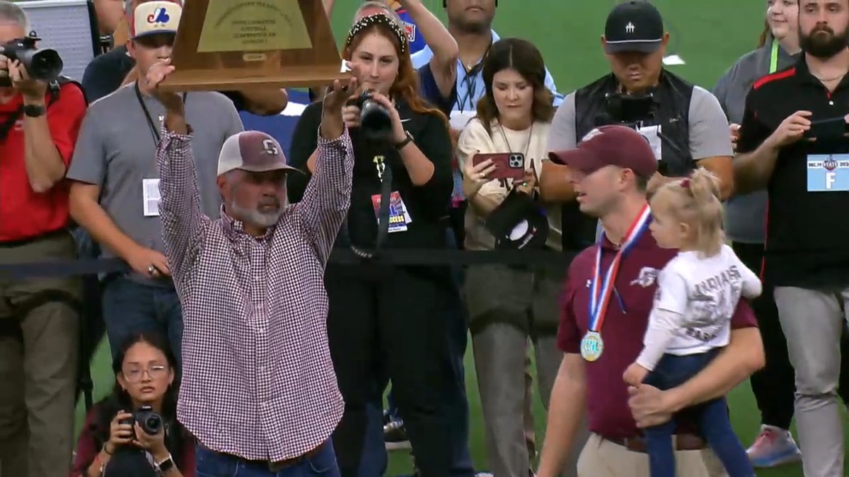 The moment Ganado has waited for! Your 2A Division I state champions, the Indians!! #txhsfb #uilstate #ganado