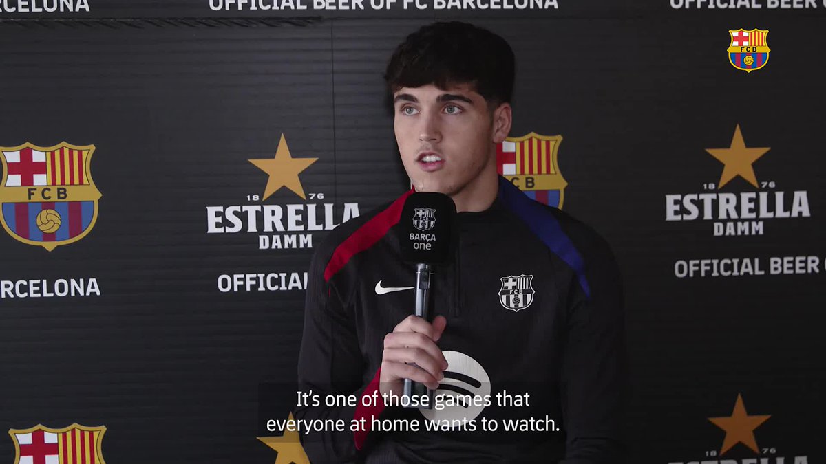 🎙️ Pau Cubarsí: "Barça vs Atlético is always a tough game." Estrella Damm Cat
