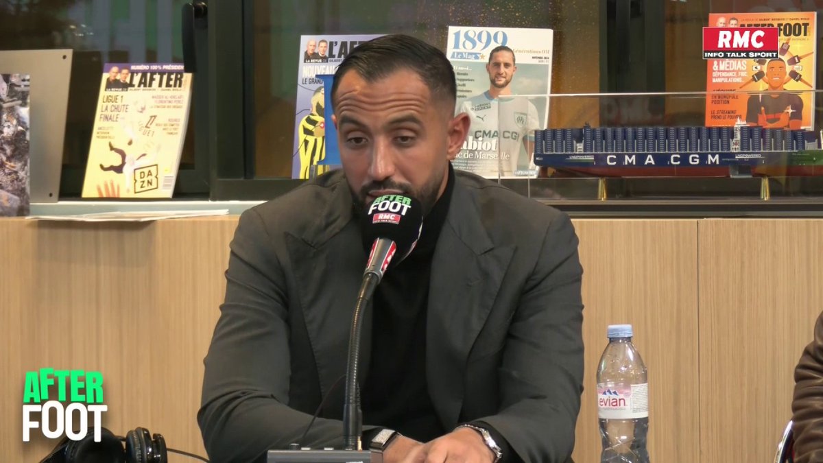 Medhi Benatia 🇲🇦 se paie Monsieur Letexier après Monaco-PSG hier. 🥶 Le même arbitre qui avait donné carton rouge à Amine Harit lors du Classique OM-PSG et qui n’a pas donné de carton pour Wilfried Singo hier sur Donnarumma. 🎙️ After Foot RMC