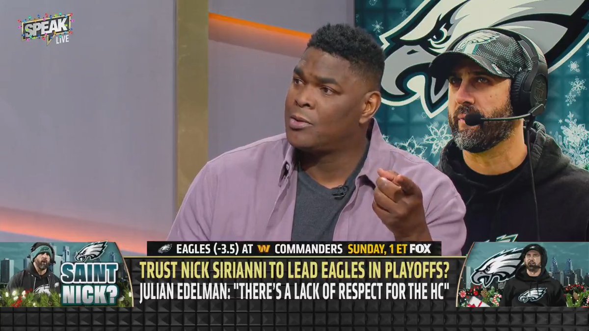 .@Keyshawn trusts Nick Sirianni to lead the Eagles in the playoffs: “You have to respect and trust your coaches who’ve already led you to a Super Bowl.”