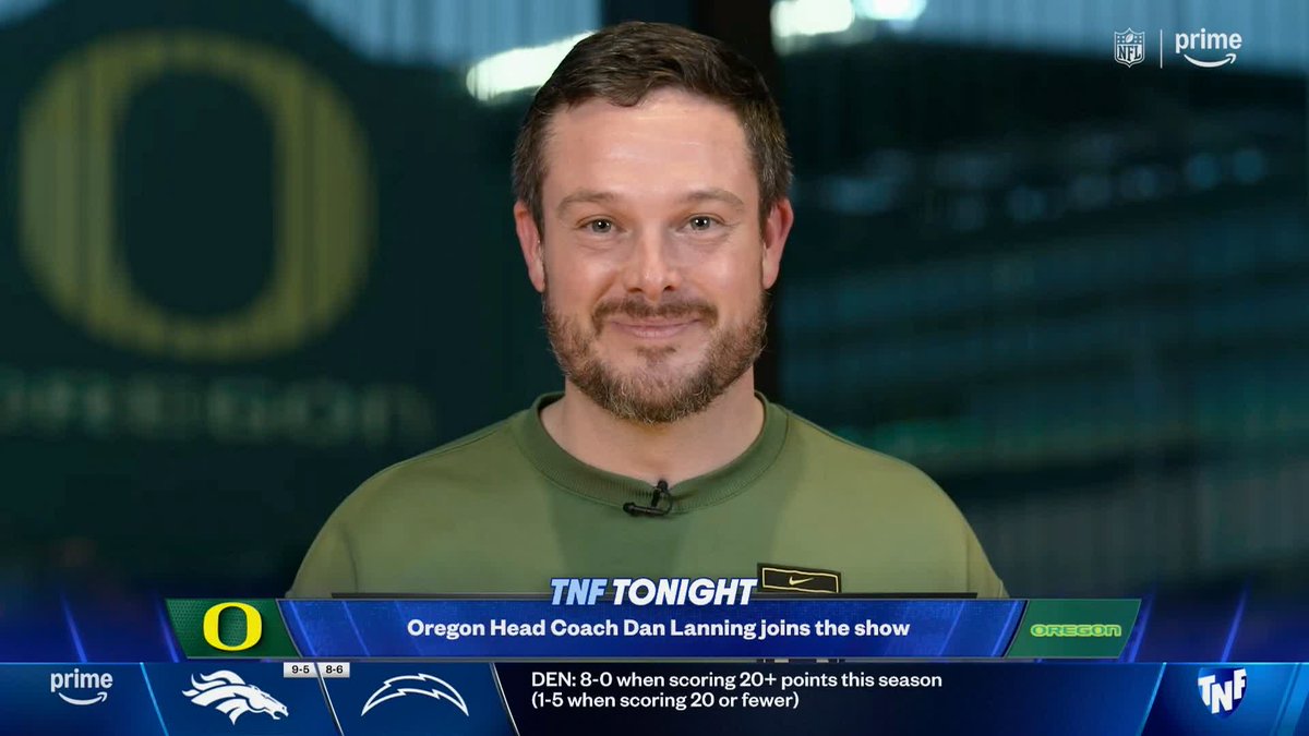 "This guy was a pro before he became a pro." Oregon Football head coach Dan Lanning sings the praises of his former QB Bo Nix. 🦆