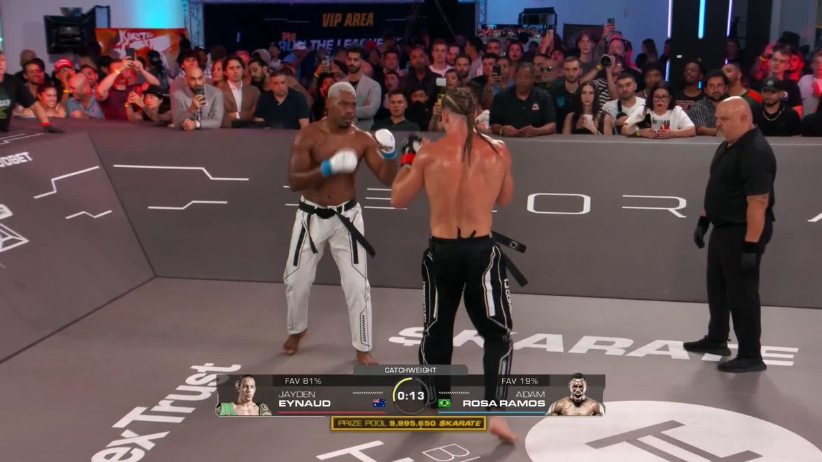 We got a flatline KO at karate combat