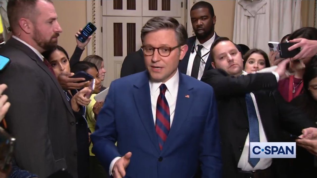 .Speaker Mike Johnson after failed CR vote: "It's very disappointing to us that all but two Democrats voted against...all these bipartisan measures that had already been negotiated and decided upon..."