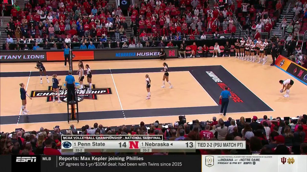 FOR THE FIRST TIME IN 10 YEARS, PENN STATE WILL PLAY FOR A TITLE 🏆 #NCAAWVB x 🎥 ESPN / @PennStateVBall