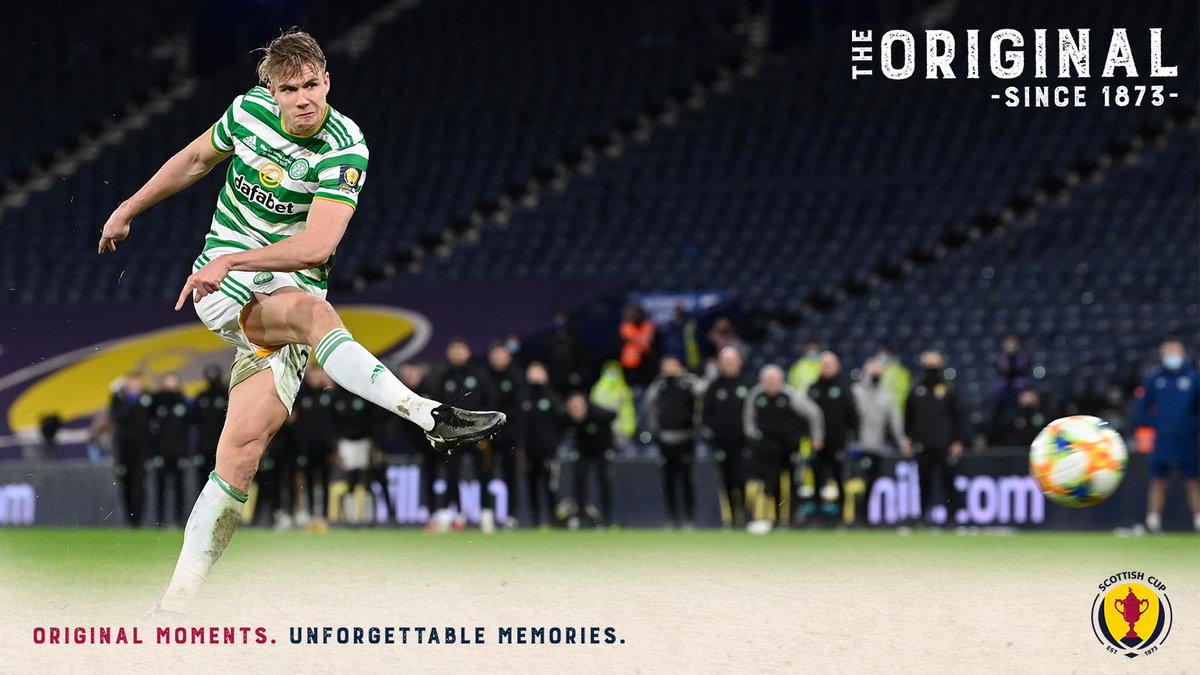 📅 #OnThisDay in 2020, Celtic Football Club picked up an early Christmas present in a thrilling Scottish Cup Final win. Conor Hazard's heroics between the sticks allowed Kristoffer Ajer to step up and score the winning penalty. #ScottishCup