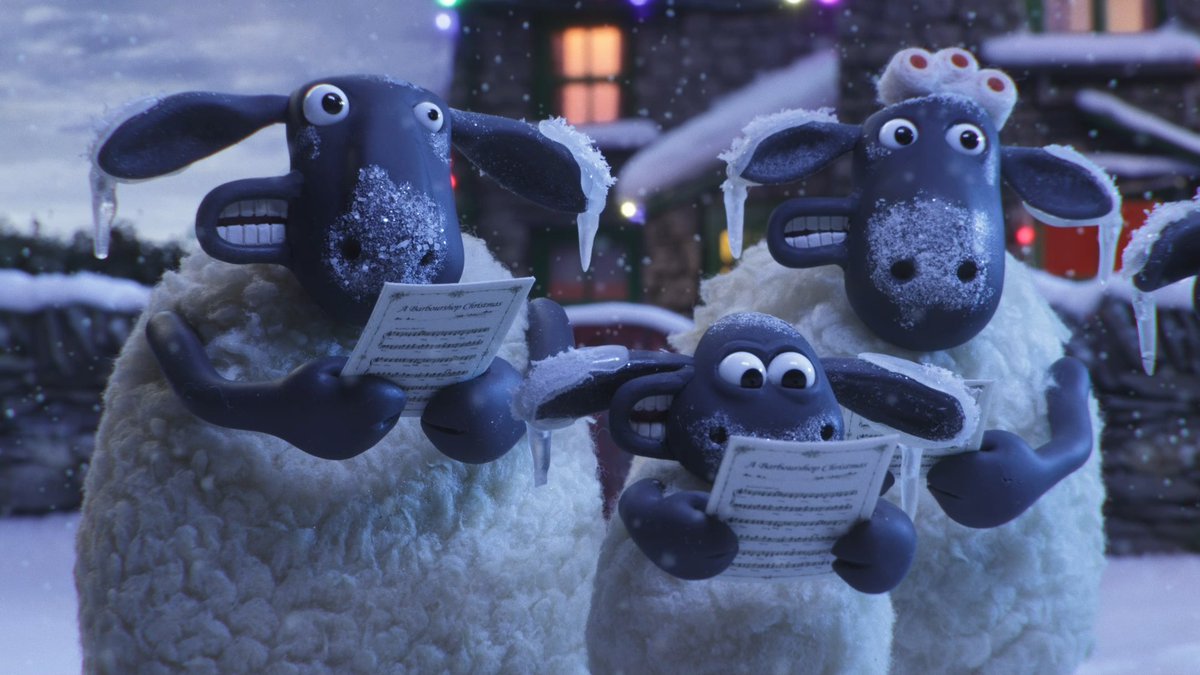 Brr! The Flock could do with an extra layer of fleece for their Christmas caroling!