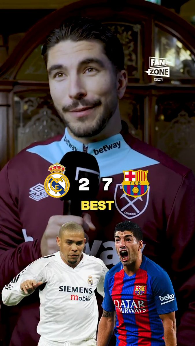 Barcelona v Real Madrid legends battle with Carlos Soler ⚔️ @westham