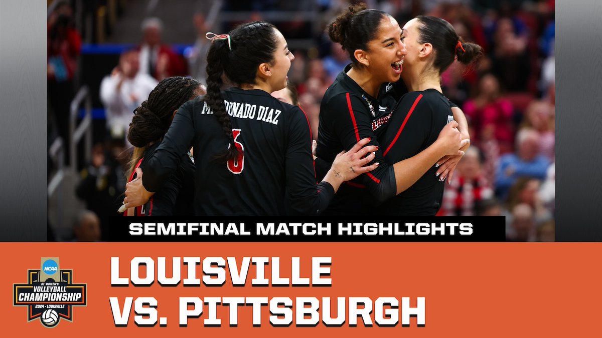 The Cardinals advance to a hometown title match! ๐ฅ Watch the full match highlights from Louisville Volleyball's four-set win over Pittsburgh to advance to the National Championship. #NCAAWVB