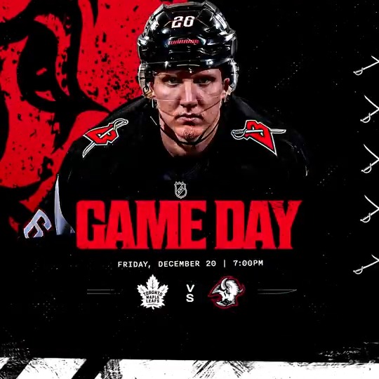 It's us and Toronto tonight at KeyBank Center ⚔️ 🎟️ → 📺 → #LetsGoBuffalo | #sabrehood