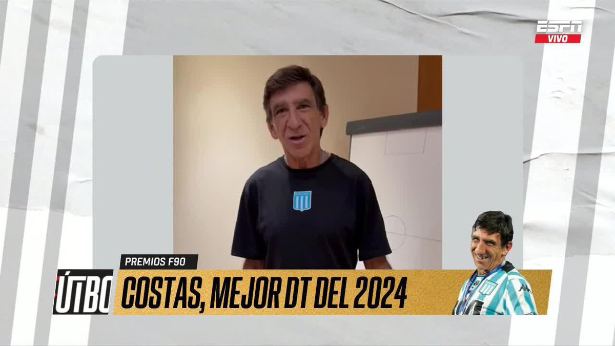 #PREMIOSF90 ⚽ EL MEJOR ENTRENADOR DEL AÑO: GUSTAVO COSTAS SE QUEDÓ CON EL PREMIO ¡El técnico seguirá en Racing! 📺 No te pierdas #ESPNF90 en vivo por #DisneyPlus