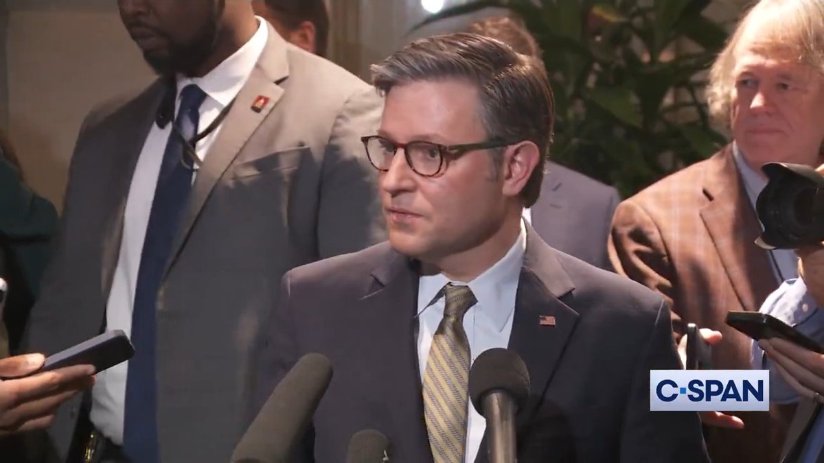 .Speaker Mike Johnson: "We have a unified Republican conference. There's a unanimous agreement in the room that we need to move forward. I will not telegraph to you the specific details of that yet...I expect that we will be proceeding forward. We will not have a government shutdown."