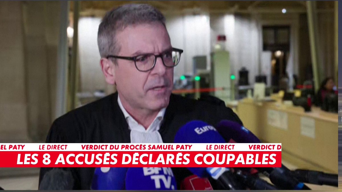 Me Thibault de Montbrial, avocat de la sœur de Samuel Paty, réagit après le verdict de la cour criminelle : «Ces islamistes se livrent à des actes de nature terroriste qui sont condamnés à la hauteur de leur gravité. Ce soir, c’est la République qui a gagné», dans #HDPros2