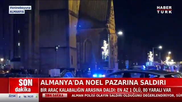 #SONDAKİKA - Almanya'da Noel pazarına saldırı... Bir araç kalabalığın arasına daldı, ölü ve yaralılar var.