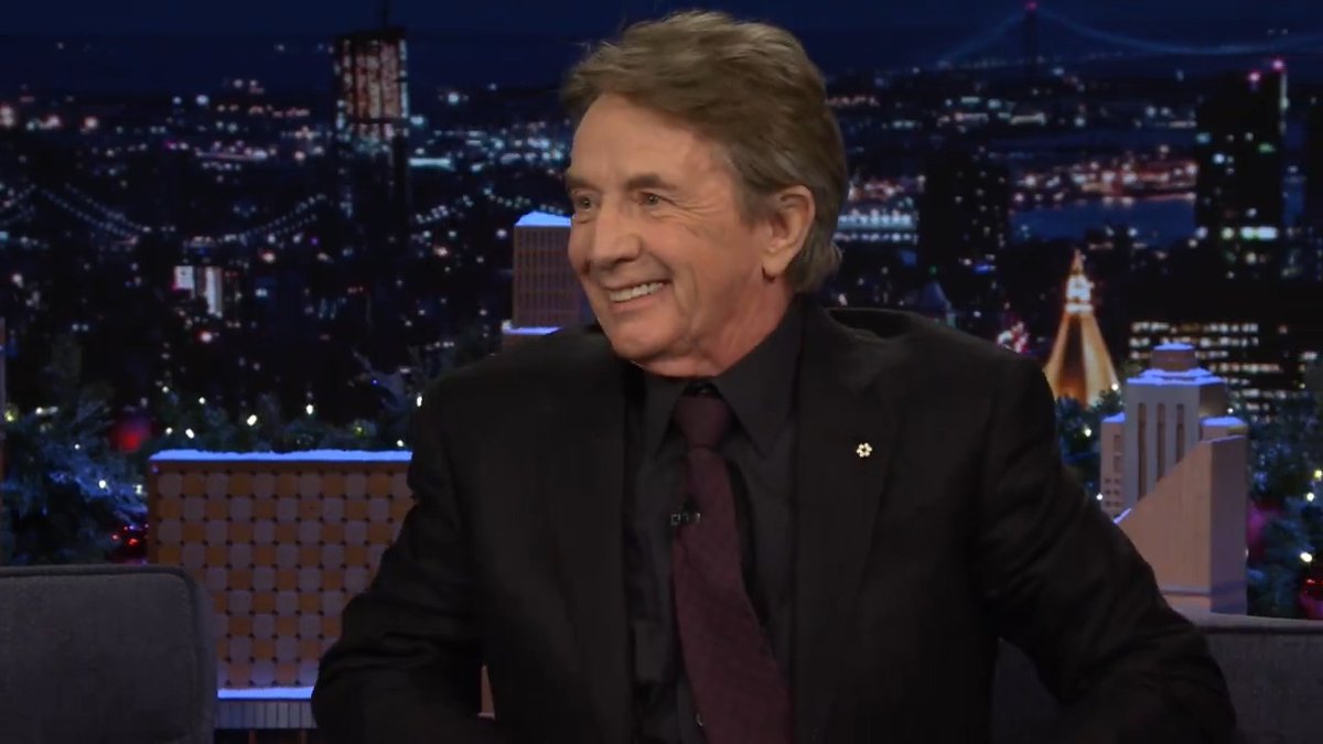 Martin Short &amp; Selena Gomez put an AirTag on Steve Martin to keep track of him on the Only Murders in the Building 🕵️‍♀️🕵️‍♂️🕵️‍♂️ set 🤣 #FallonTonight