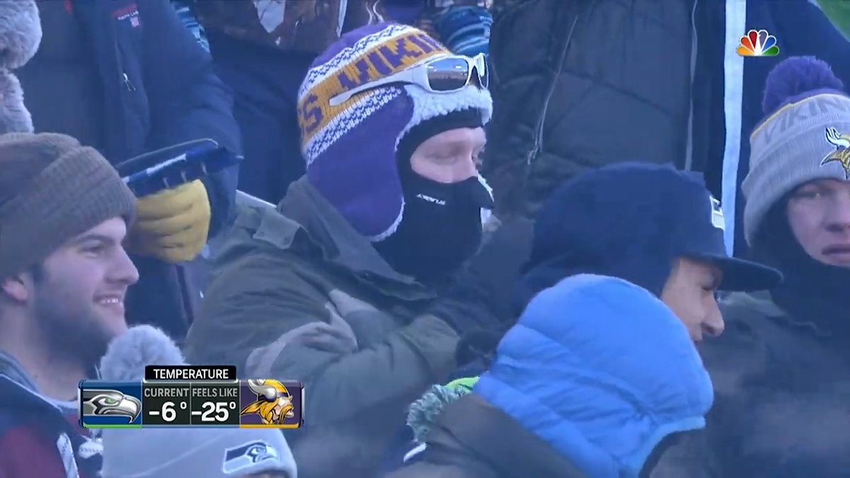 Just thinking about when the @vikings &amp; @seahawks played when it was -6 degrees outside ❄️ 📺: #MINvsSEA – Sunday 4:05pm ET on FOX 📱: