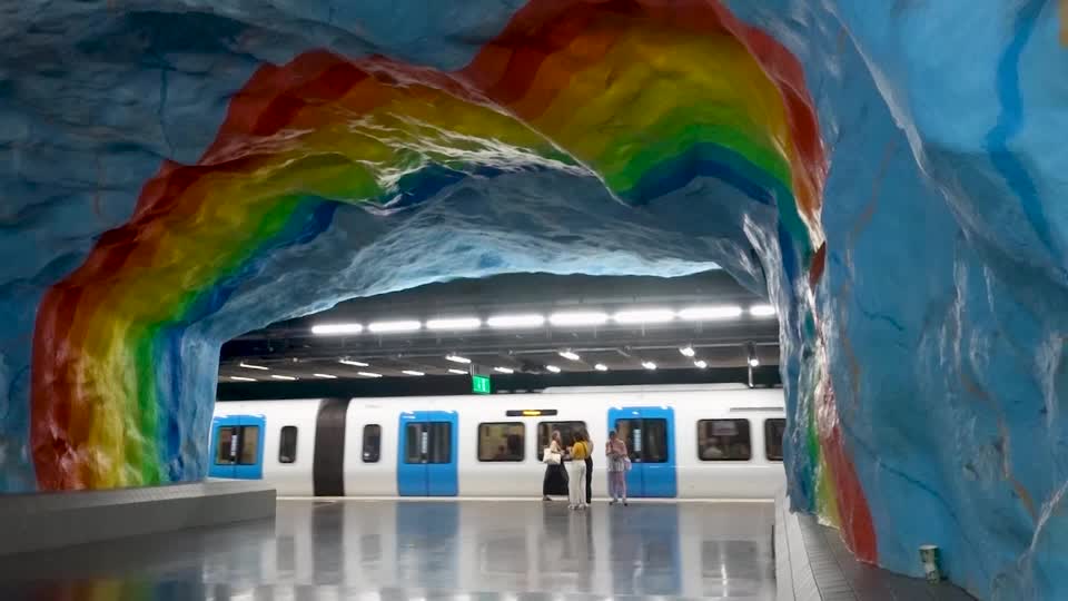 Stockholm's metro network features unique works of public art at its stations. The works of art range from the 1950s, when the network was launched under the Swedish capital, up until the present day