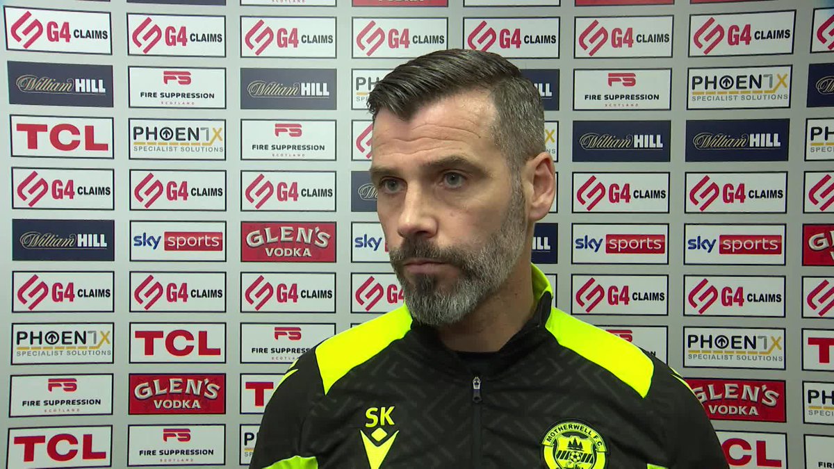 🟠 Motherwell FC manager Stuart Kettlewell reacts to a 1-1 draw against Kilmarnock and the red card for Dan Casey "I'm sick, fed up of it...we have a serious problem in the game if that's a red card." 🗣️