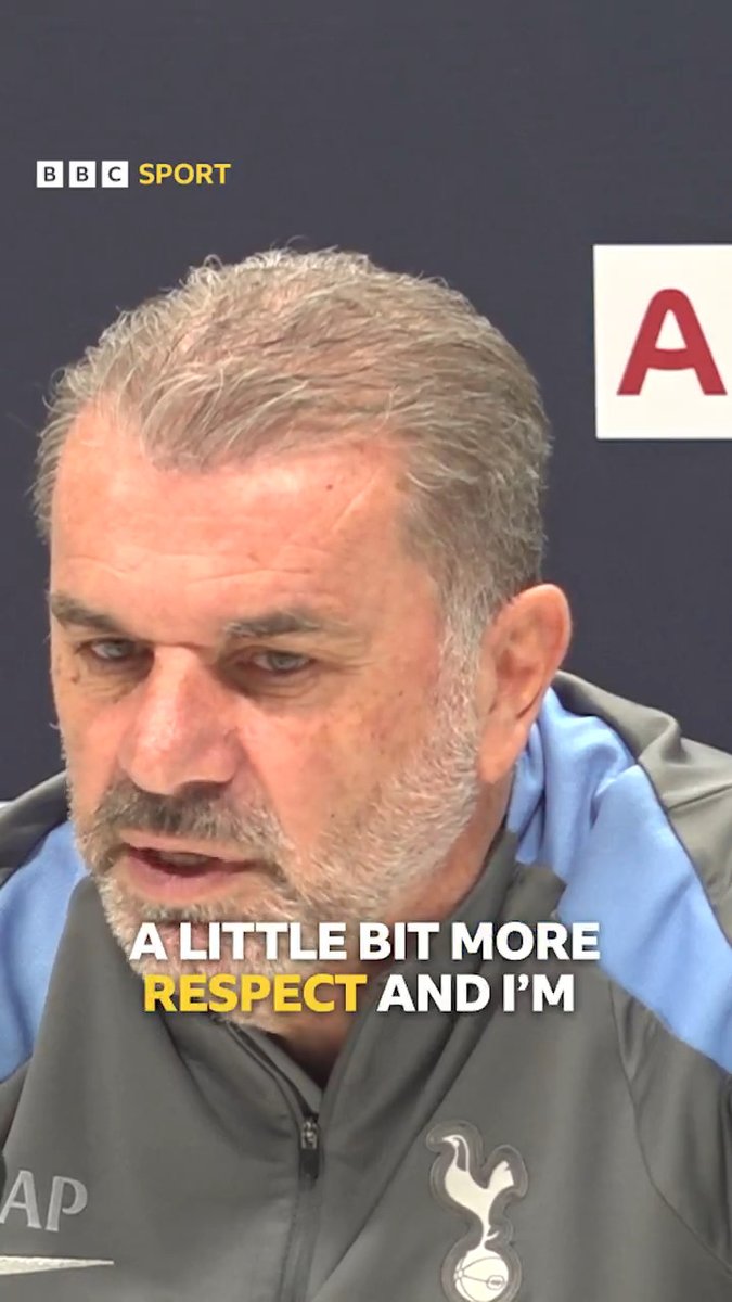 Ange Postecoglou says he deserves more respect. #THFC