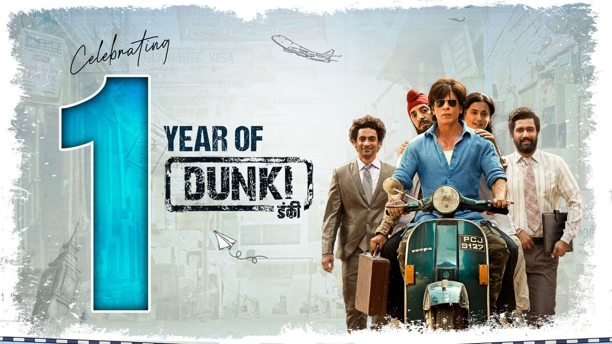 An emotional rollercoaster that you can’t help but fall in love with. Celebrating a year since Dunki took over our hearts! 🫶 ✨ #1YearOfDunki #RedChilliesEntertainment #Dunki #ShahRukhKhan #SRK #TaapseePannu #VickyKaushal #AnilGrover #VikramKochhar