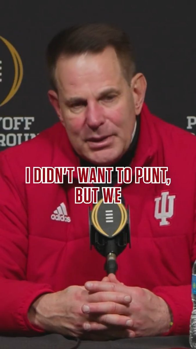 “I didn't want to punt, but we were doing nothing on offense, and our defense was still fighting." - Curt Cignetti on the punt that broke the surrender index