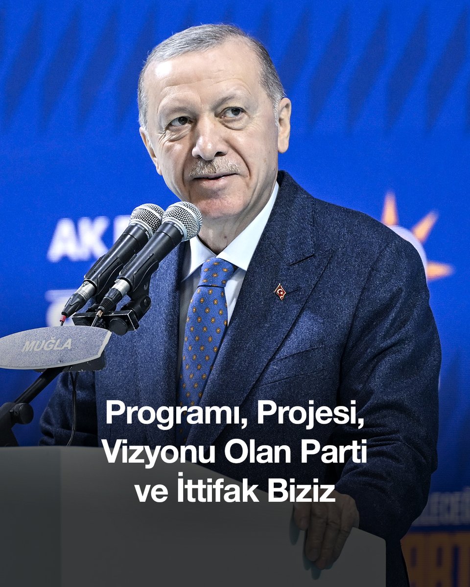 Cumhurbaşkanımız Recep Tayyip Erdoğan: “Ülkenin ihtiyacı olan her konuda programı, projesi, vizyonu olan parti ve ittifak biziz; milletimizin yaşadığı sıkıntıları çözme noktasında iradesi, çabası, reçetesi olan parti ve ittifak biziz.”