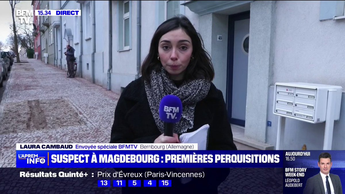 Attaque à Magdebourg: le profil du suspect interpellé se précise ➡Un médecin en psychiatrie d'origine saoudienne, en rupture avec l'islam et qui tenait des propos islamophobes sur les réseaux sociaux