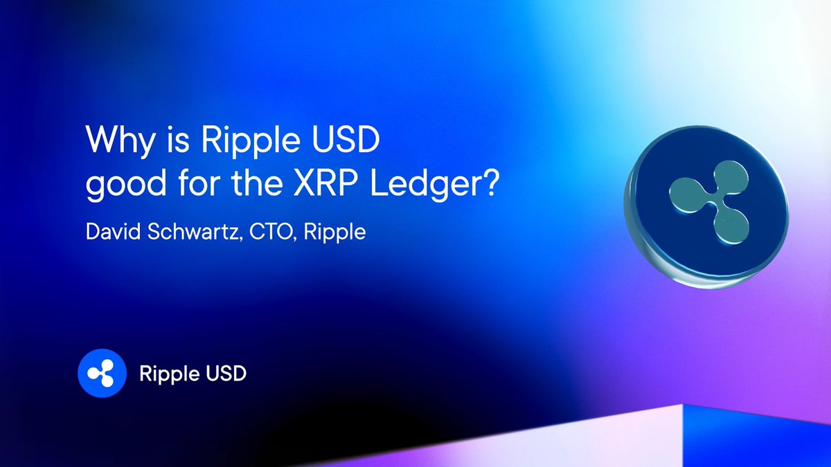 Ripple USD ($RLUSD) introduces a top-tier, fully-backed US dollar stablecoin to the XRP Ledger. David 'JoelKatz' Schwartz shares how $RLUSD enhances functionality and opens new possibilities for developers on XRPL.