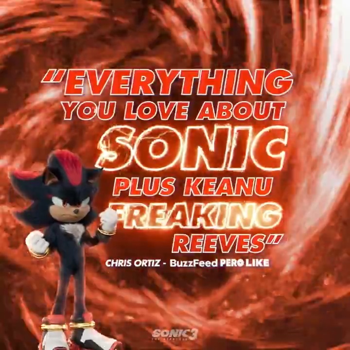 Keanu Freaking Reeves. Enough said. #SonicMovie3 is now playing only in theatres.