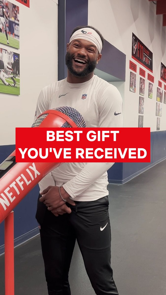 Need a front row seat to the Houston Texans Secret Santa next year -- NFL Christmas Gameday LIVE on Netflix 1 PM ET & 4:30 PM ET #NFLonNetflix