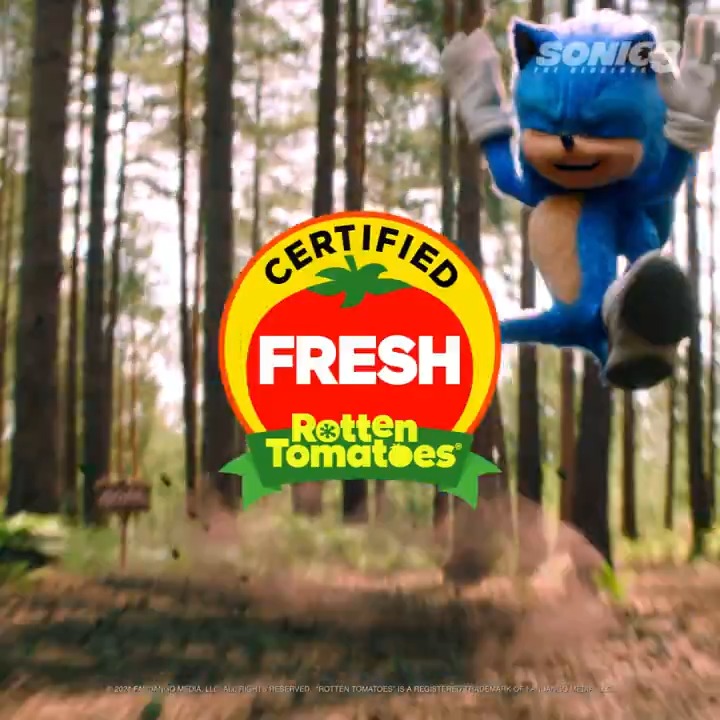 We did it! #SonicMovie3 is Certified Fresh on @rottentomatoes. 🙌 Now playing only in theatres - get tickets: