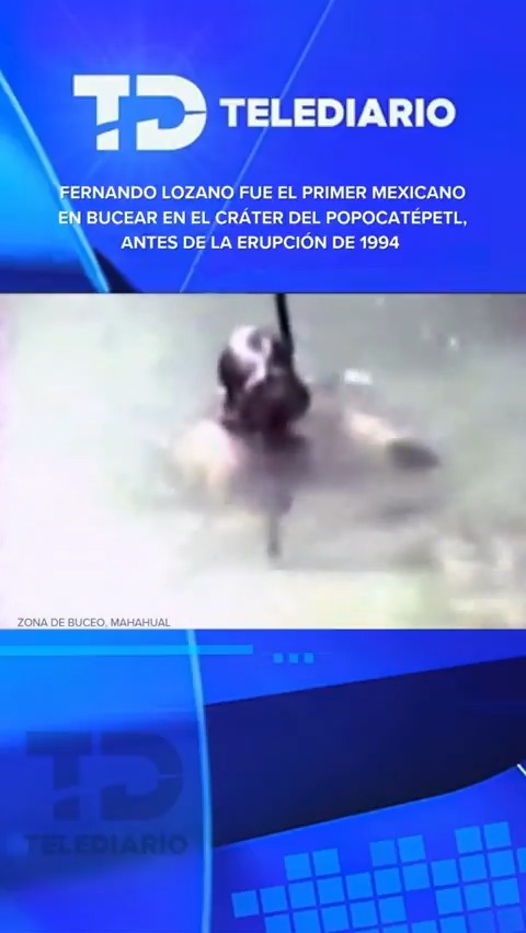 🌋 ¿Sabías que se podía bucear en el #Popocatépetl? En 1984, Fernando Lozano, un intrépido explorador, fue el primer mexicano en bucear en el cráter del Popocatépetl. Este 21 de diciembre se cumplen 30 años de la erupción que despertó al volcán en 1994. 📹 Zona de Buceo Mahahual