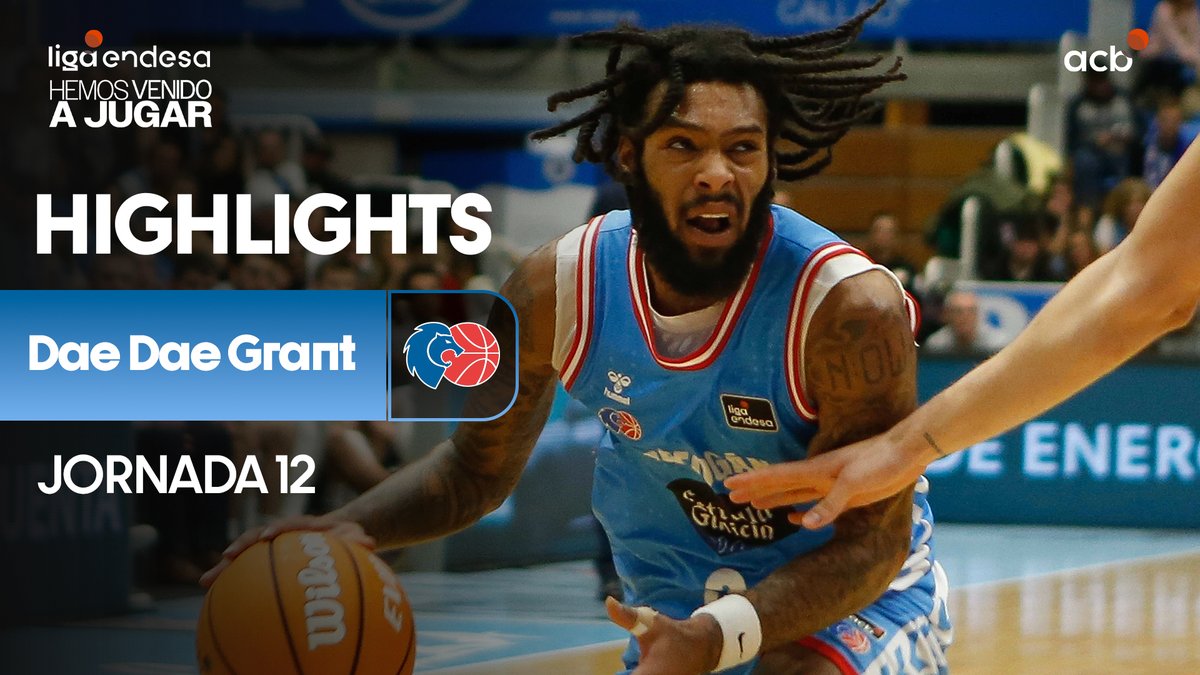 ¿Seguro que es su primer partido con Río Río Breogán? 😜 ¡1⃣8⃣ PUNTOS DE DAE DAE GRANT EN SU DEBUT COMO BREOGANISTA! 🔥 ¡Qué carta de presentación! ¡Qué regalo en plena #NavidadACB para la familia breoganista! 🎁🎄 #LigaEndesa | #PartidosSolidariosMovistar