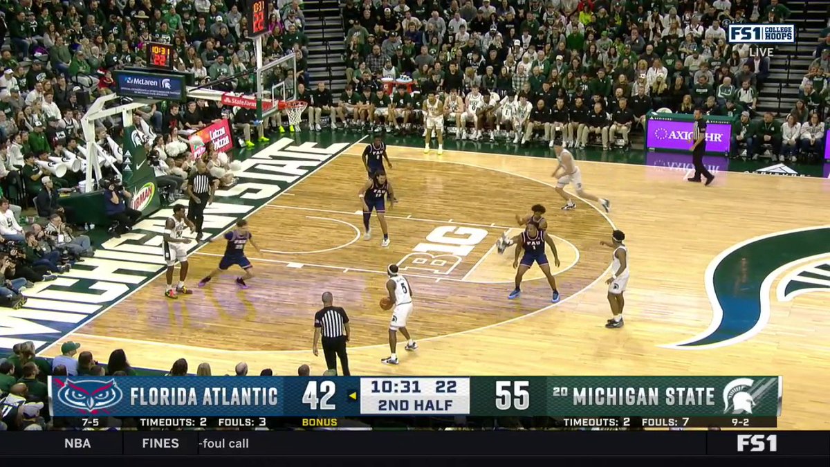 Sliiiiiippperrryyy 🛼 Holloman put him on skates 😅 Michigan State Men's Basketball