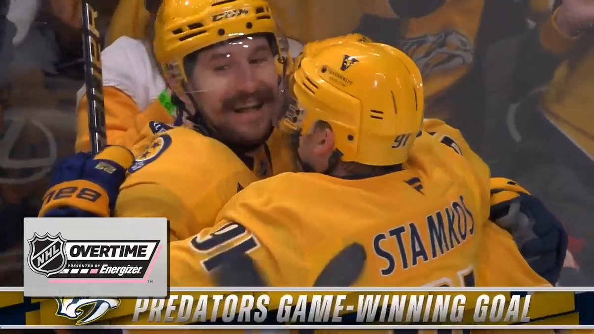 NICK BLANKENBURG! 🤩 His first goal with the Nashville Predators is the Energizer OT winner in this one!