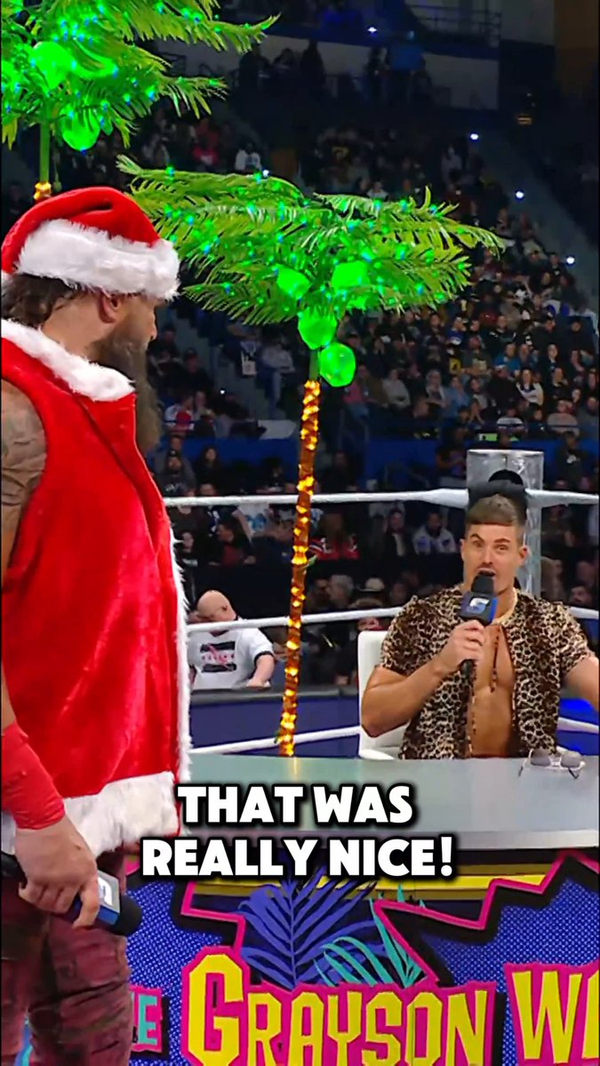 That's not how you get on Santa Braun's nice list, Grayson Waller 🤨