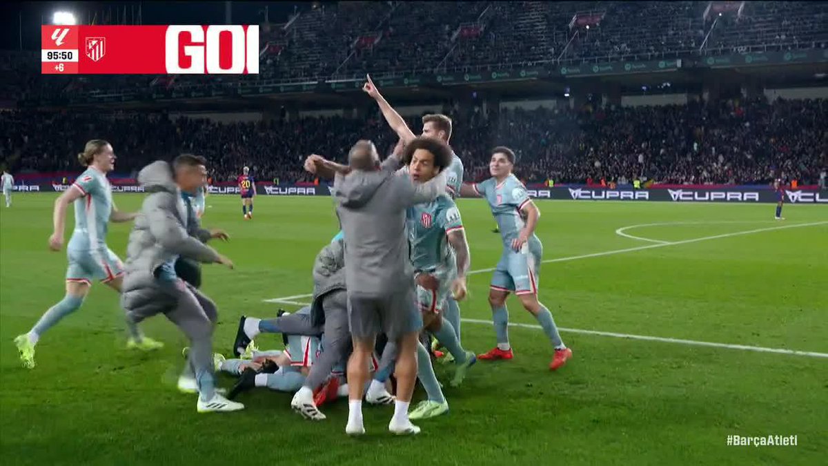 ATLETICO MADRID TAKE DOWN BARCELONA IN STOPPAGE TIME 😱 THEY ARE NOW THREE POINTS CLEAR AT THE TOP OF LALIGA WITH A GAME IN HAND 🔥