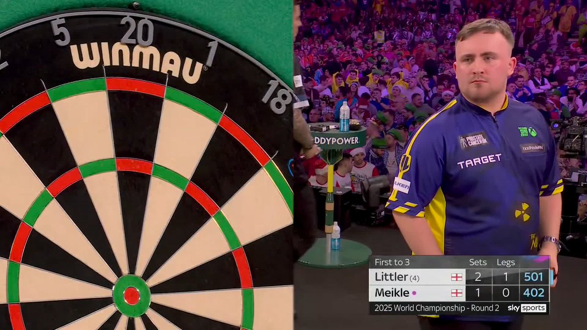 LITTLER MISSES THE NINE-DARTER!! 😩 It's so close to a historic nine-darter from Luke Littler as he wires D12 for perfection! That was ridiculous from the teenage sensation! 🤯