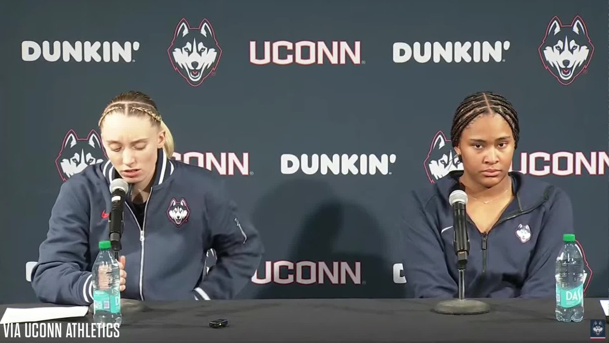 "Just to be clear, that game was not won or lost with those three free throws. Sarah was a huge part of that second half comeback and the reason we were even in the game." Paige Bueckers on Sarah Strong's performance tonight: