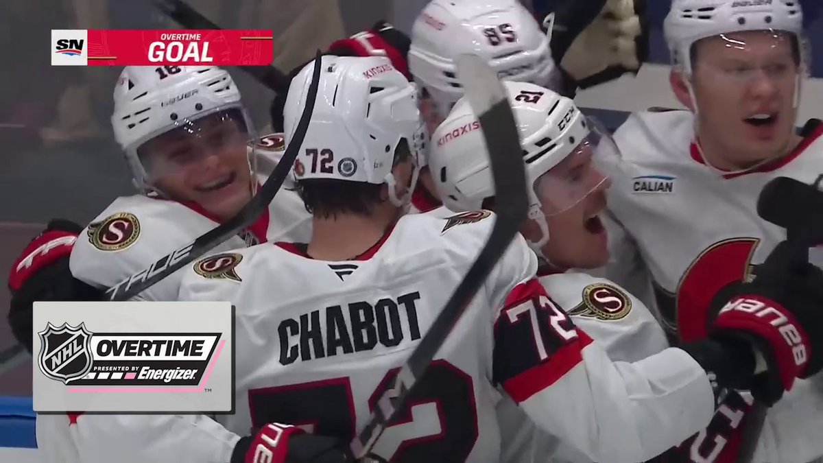 There's no stopping the Ottawa Senators! 🔥 Jake Sanderson wins it in Energizer overtime!