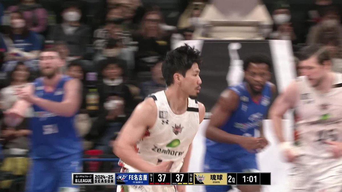 超ハイレベルなスキルの応酬・・・🌺 琉球#14 岸本が決めればFE名古屋#3 並里が決める！ 岸本隆一 Kishimoto Ryuichi 琉球ゴールデンキングス公式 並里成(NaritoNamizato) ファイティングイーグルス名古屋 📡バスケットLIVEで生配信中 #Bリーグ #りそなグループ
