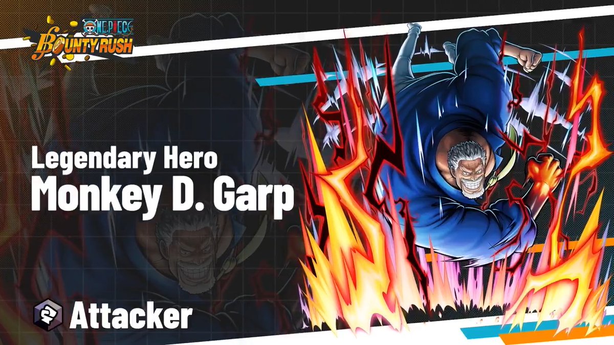 [Pre-6th Anniversary Live Broadcast] Here's a sneak peek of the gameplay reveal video of Extreme Legendary Character "Legendary Hero #Garp" for the global players! Watch Here #OPBRlive #BountyRush #ONEPIECE